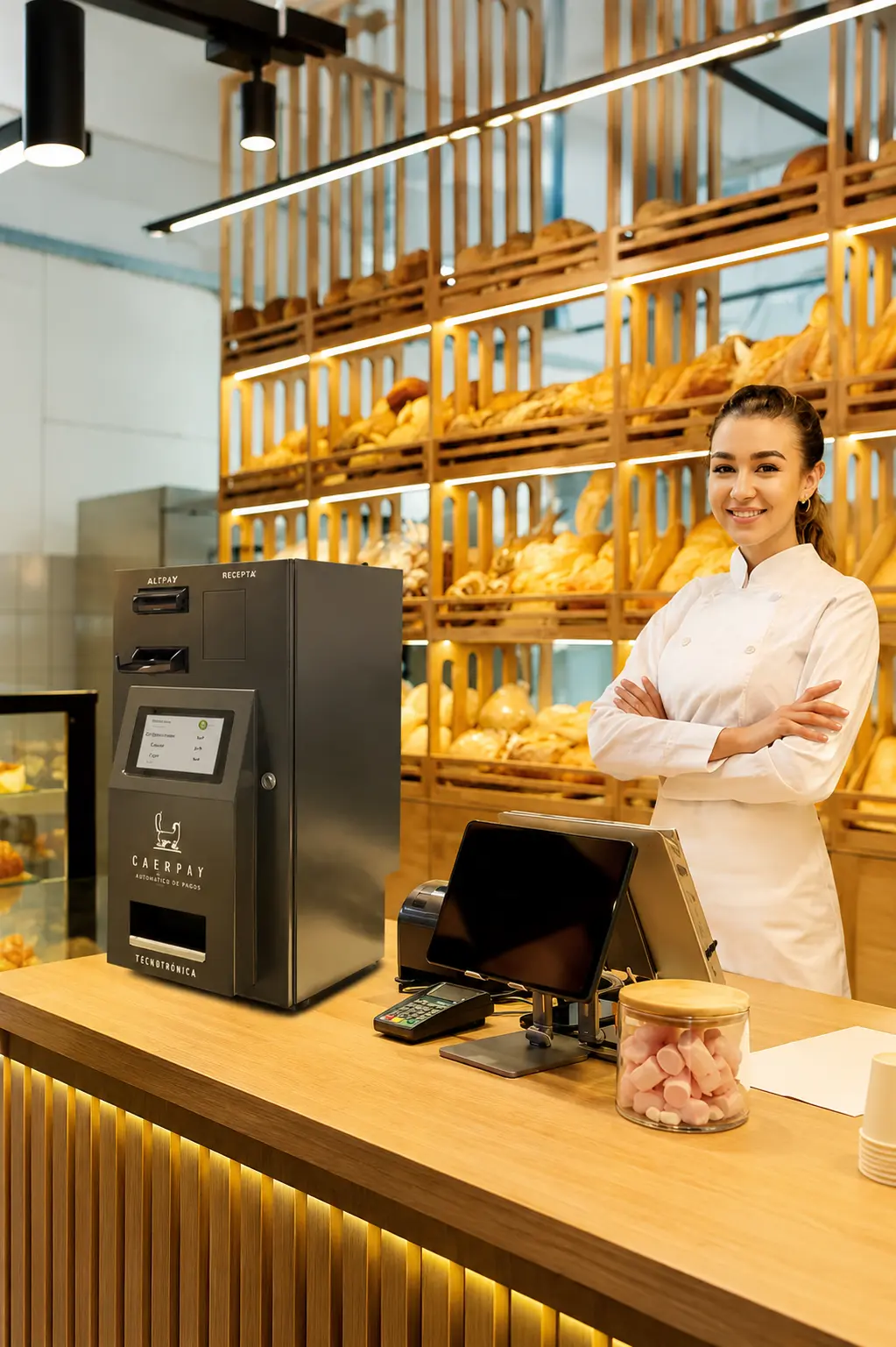 Cajón inteligente CashPay de Tecnausa para cobro automático en hostelería
